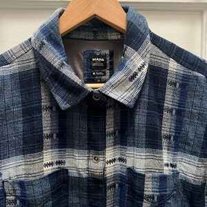Prana women’s lined flannel shirt/jacket